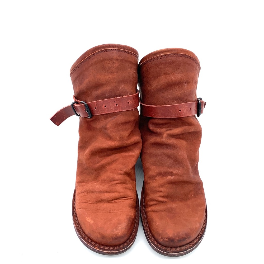 Trippen Bomb Orange Brown Leather Ankle Boots - Picture 3 of 13